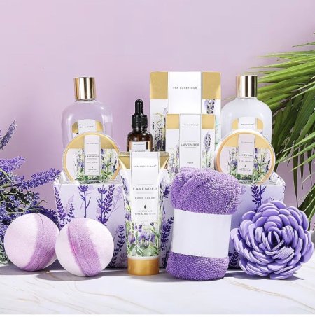 بكج سبا لوكسيتيك 12 قطعة برائحة اللافندر