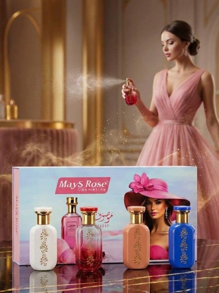 طقم عطر 4 قطع Mays Rose