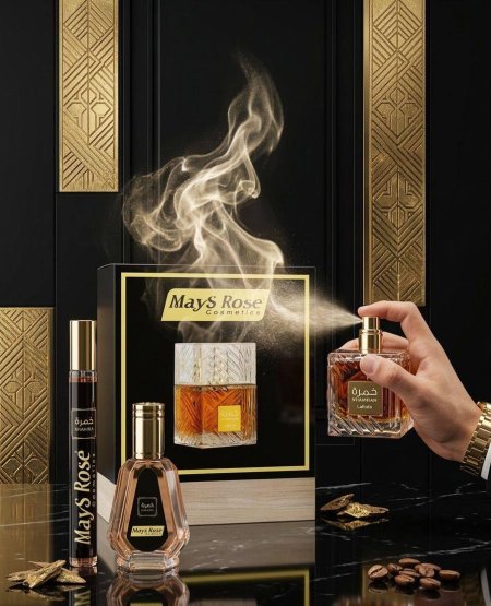 طقم عطر قطعتين (خمرة)Mays Rose