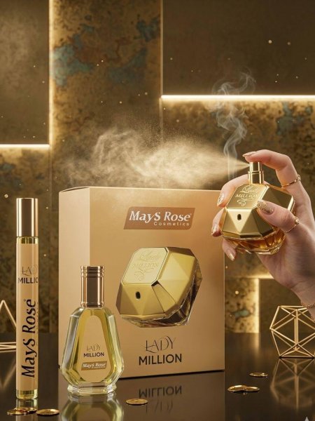 طقم عطر قطعتين (ليدي مليون)Mays Rose