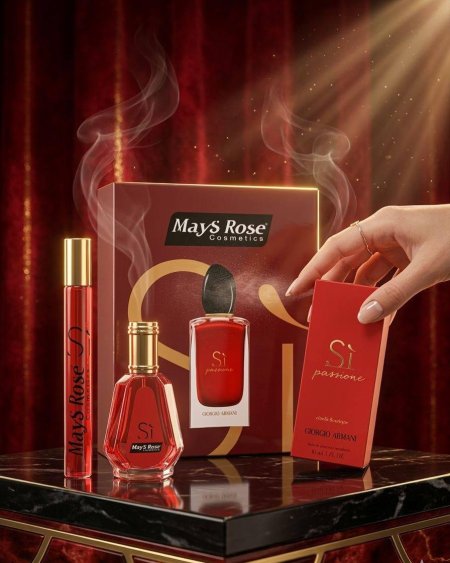 طقم عطر قطعتين (سي الأحمر)Mays Rose