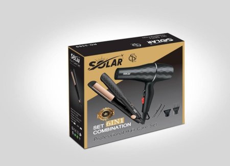 طقم سشوار وستريتنر Solar