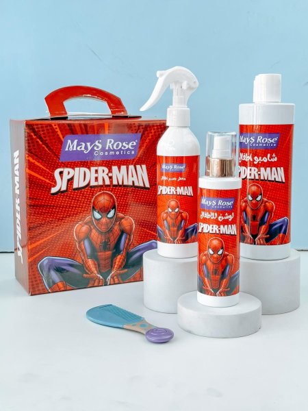بكج العناية بالشعر والجسم للاطفال(spider man) Mays Rose