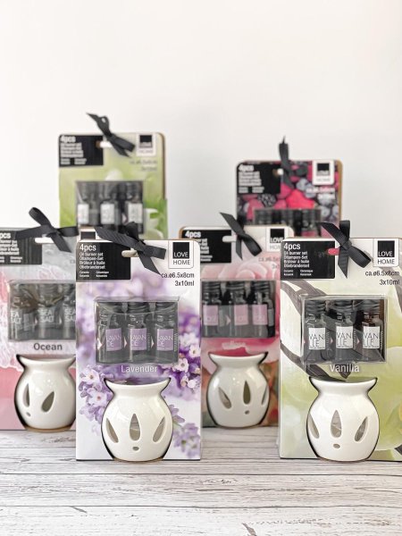 طقم مبخرة مع زيت