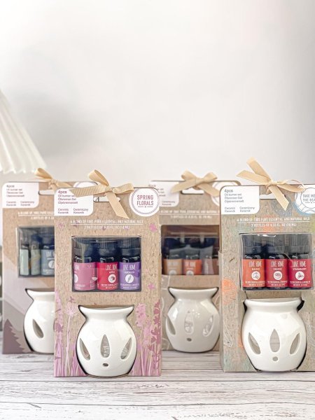 طقم مبخرة مع زيت