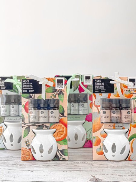 طقم مبخرة مع زيت