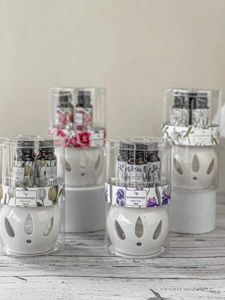 طقم مبخرة مع زيت