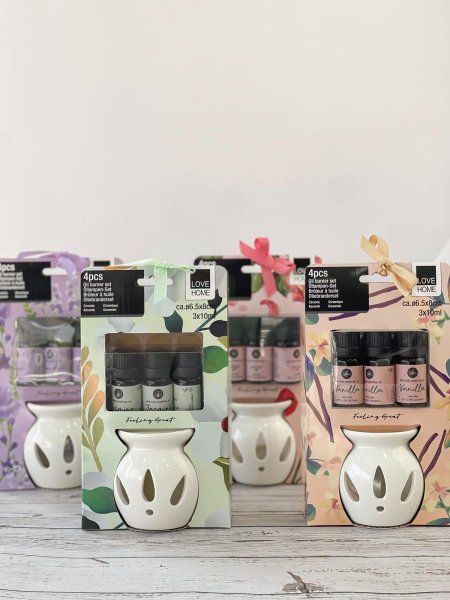 طقم مبخرة مع زيت